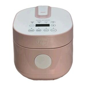 GreenLife Pink Rice Cooker Digital 2 Cup Compact Kitchen Appliance GUC 🍚
